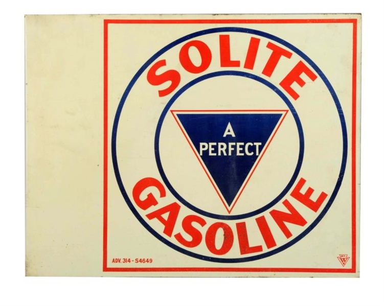 SOLITE GASOLINE "A PERFECT" SIGN.                 