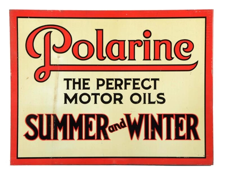 POLARINE "THE PERFECT MOTOR OILS" SIGN.           