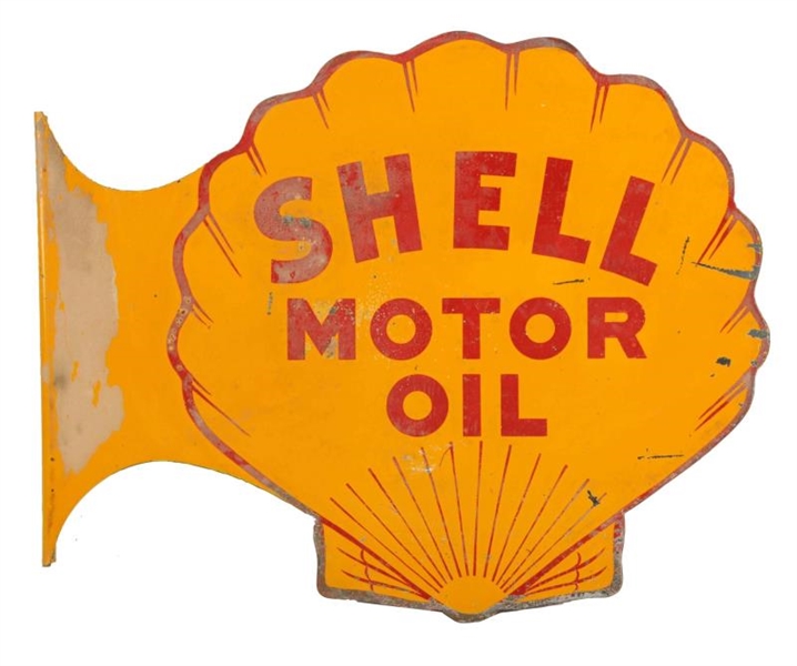SHELL MOTOR OIL DIECUT SIGN.                      