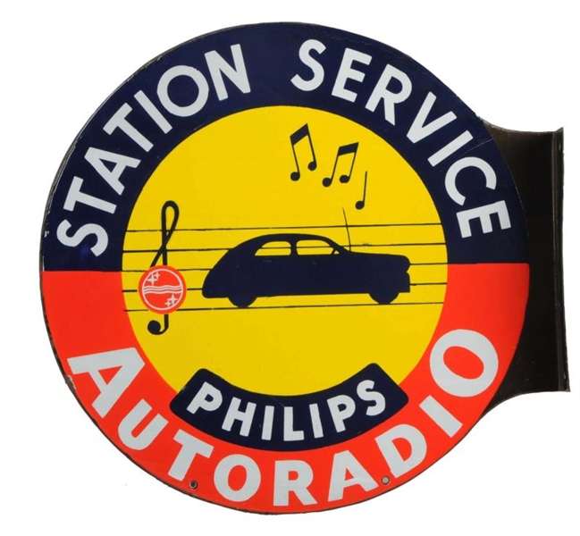 PHILLIPS STATION SERVICE AUTORADIO WITH CAR SIGN. 
