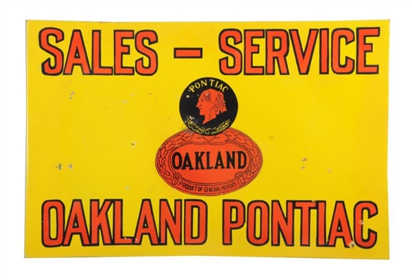 OAKLAND PONTIAC SALES & SERVICE SIGN-CLEARED.     