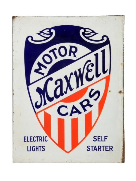 MAXWELL MOTOR CARS WITH SHIELD LOGO SIGN.         