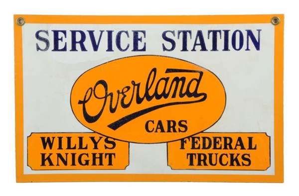 OVERLAND-WILLYS KNIGHT FEDERAL TRUCKS SIGN-CLEARED