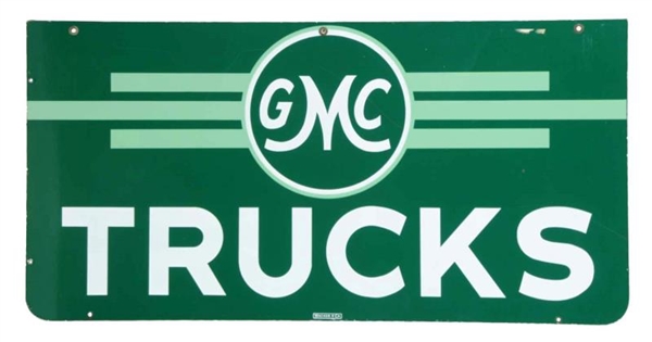 GMC TRUCKS PORCELAIN SIGN.                        