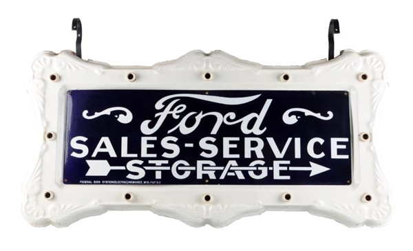 FORD SALES & SERVICE, STORAGE SIGN.               