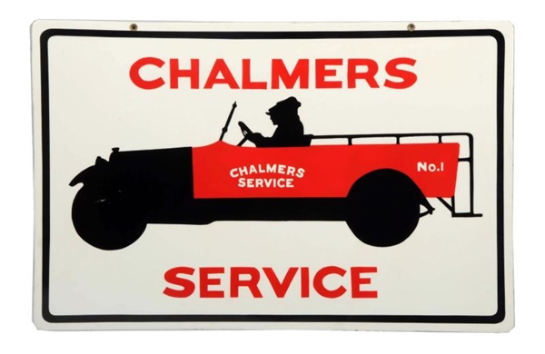 CHALMERS SERVICE WITH GREAT GRAPHICS SIGN.        