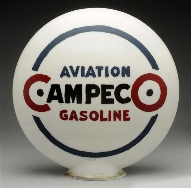 CAMPECO AVIATION GASOLINE OPE MILKGLASS GLOBE BODY