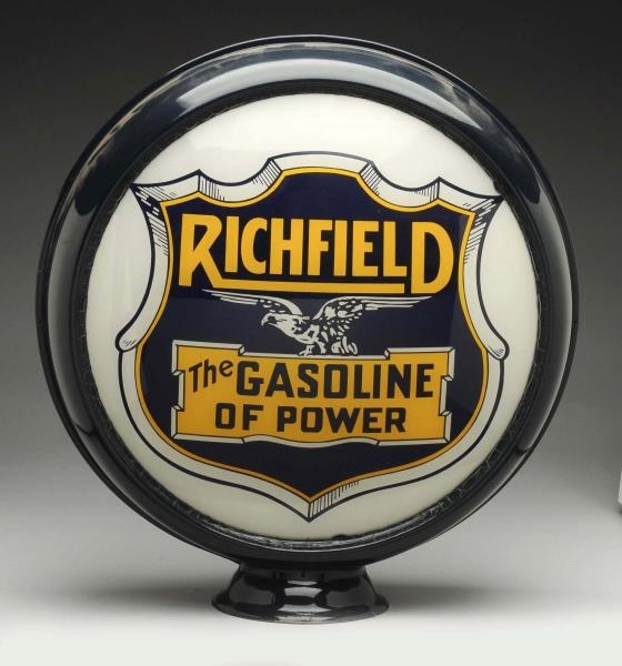 RICHFIELD"THE GASOLINE OF POWER" 15" GLOBE LENSES.