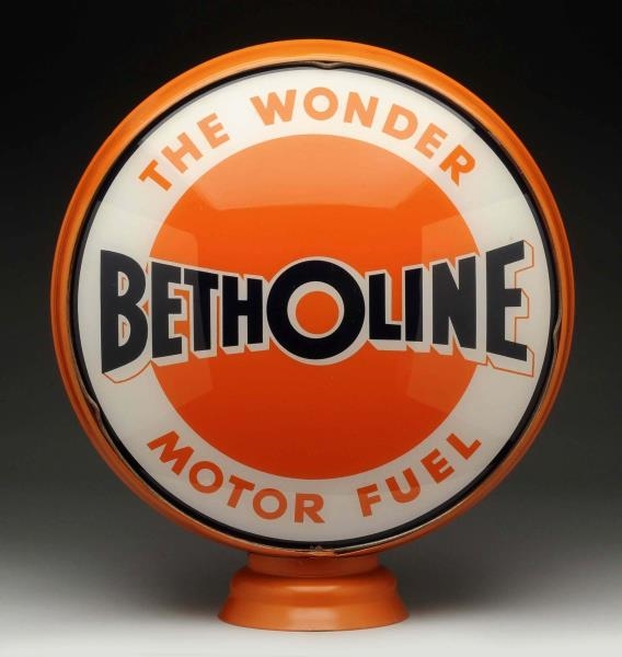 BETHOLINE THE WONDER MOTOR FUEL 15" GLOBE LENSES. 