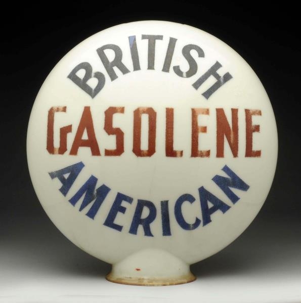 BRITISH AMERICAN GAS OPE MILKGLASS GLOBE BODY.    