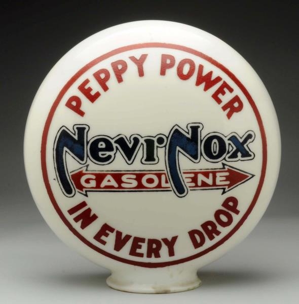 NEVRNOX "PEPPEY POWER" OPE MILKGLASS GLOBE BODY.  