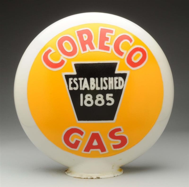 CORECO GAS WITH LOGO OPE MILKGLASS GLOBE BODY.    