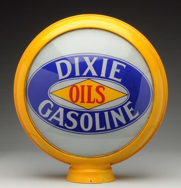 DIXIE GASOLINE OILS 15" GLOBE LENSES.             