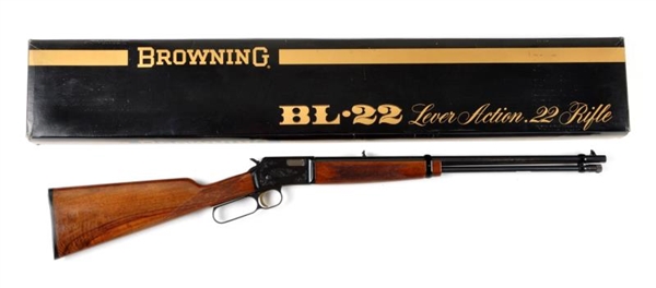 (M) BOXED BROWNING BL-22 LEVER ACTION RIFLE.      