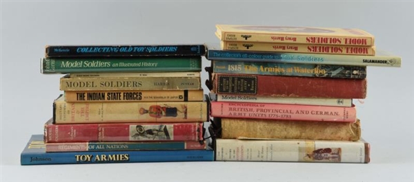 LOT OF 18: TOY SOLDIER RELATED BOOKS.             