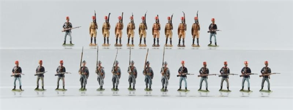 BRITAINS FRENCH INFANTRY & AFRICAN SOLDIERS.      