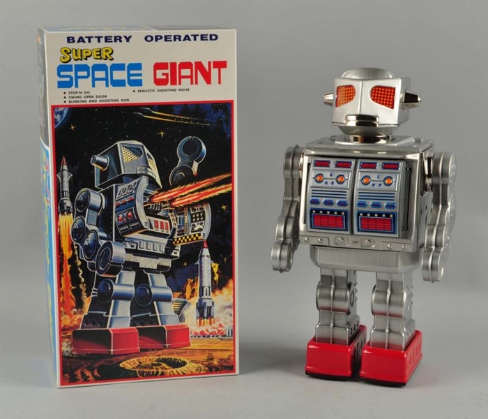 JAPANESE TIN LITHO BATTERY OP SPACE GIANT ROBOT.  