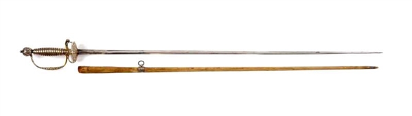 17/18TH CENTURY SILVER MOUNTED EUROPEAN SWORD.    
