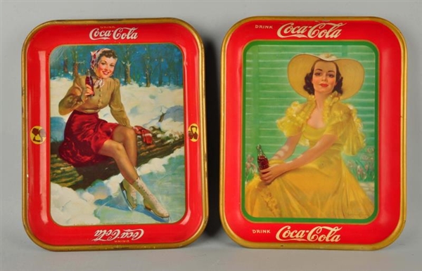 LOT OF 2: COCA - COLA ADVERTISING TRAYS.          