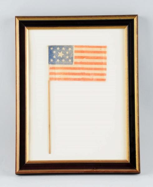 SMALL PATRIOTIC AMERICNA FLAG WITH 13 STARS.      