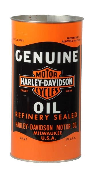 HARLEY-DAVIDSON OIL CAN GARBAGE CAN.              