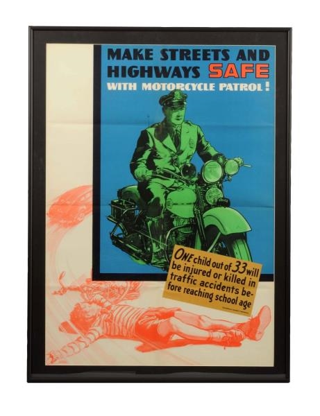 NATIONAL SAFETY COUNCIL W/ HARLEY-DAVIDSON POSTER.