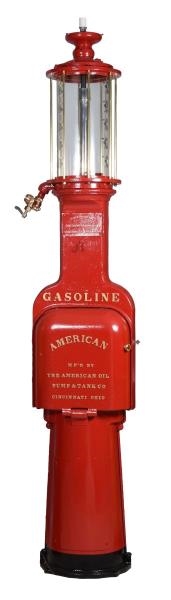 AMERICAN #201-V FIVE GALLON VISIBLE GAS PUMP.     