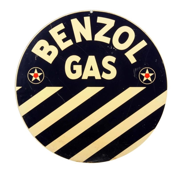 BENZOL GAS WITH LOGOS TIN SIGN.                   