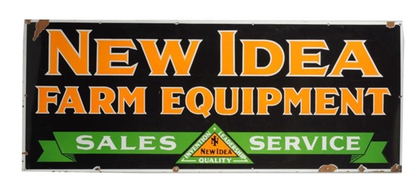 NEW IDEA FARM EQUIPMENT S&S PORCELAIN SIGN.       