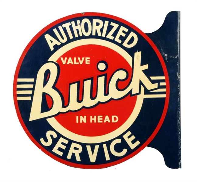 BUICK VALVE-IN-HEAD SERVICE TIN FLANGE SIGN.      
