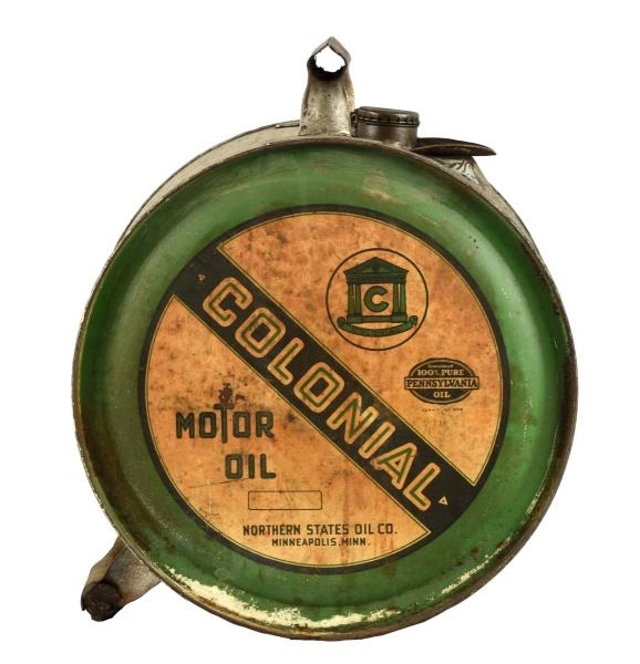 COLONIAL MOTOR OIL (NORTHERN OIL) FIVE GALLON CAN.