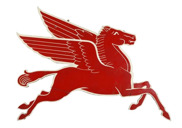 (MOBIL) PEGASUS (RIGHT FACING) COOKIE-CUTTER SIGN.