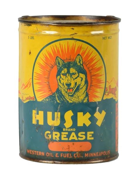 HUSKY FIVE POUND GREASE CAN WITH LID.             