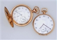 A GROUP OF TWO GOLD FILLED POCKET WATCHES         