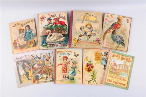 LOT OF 9: EARLY MCLOUGHLIN BROS. CHILDRENS BOOKS.