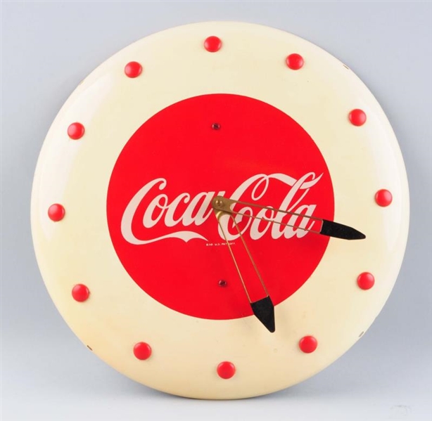 1950S COCA-COLA ADVERTISING CLOCK.               