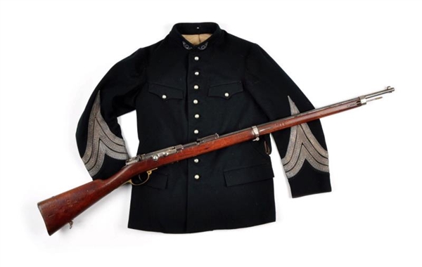 (A) FRENCH CHASSEPOT - MAUSER RIFLE & SHELL JACKET