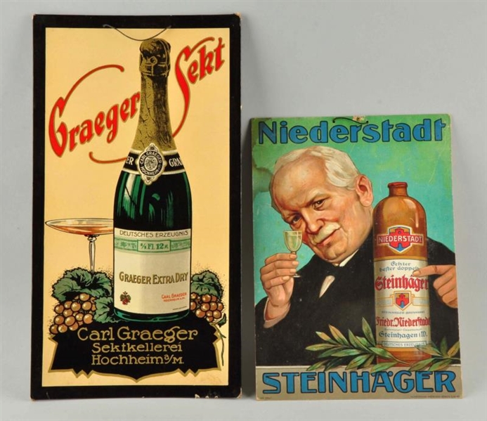 LOT OF 2: ADVERTISING POSTERS"GRAEGER","STEINHAGER