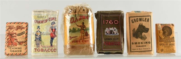 LOT OF 6: ASSORTED TOBACCO PACKS.                 