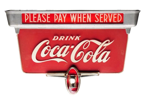 1948 COCA - COLA HANGING LIGHTED SIGN.            