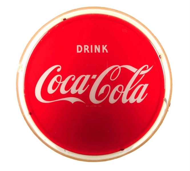 1950S COCA-COLA TWO-SIDED HALO SIGN.             