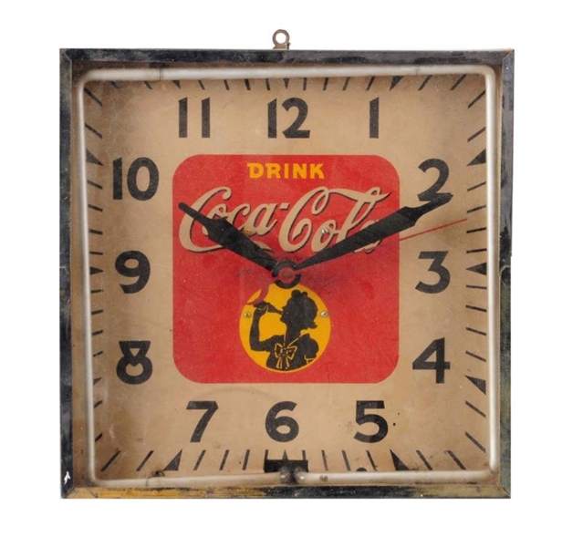 1939-40 COCA - COLA NEON CLOCK.                   