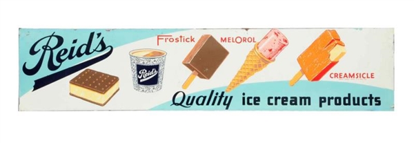1940S - 50S REIDS ICE CREAM TIN SIGN.          