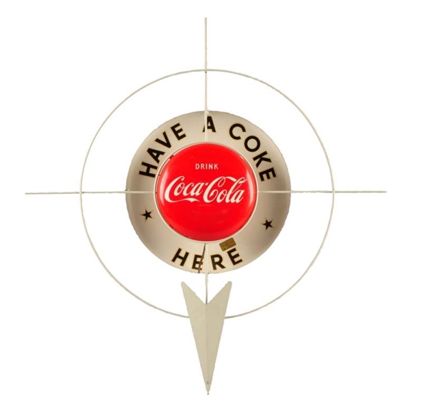 1950S COCA - COLA GROCERY STORE DISPLAY SIGN.    