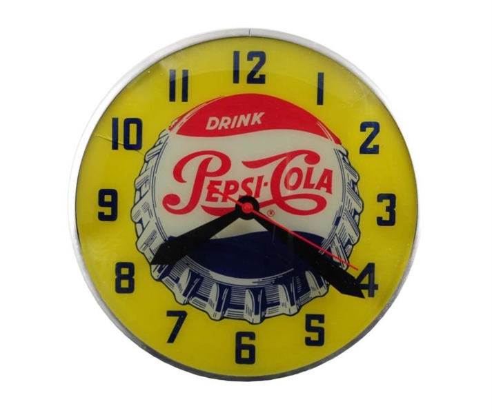 1950S SWIHART PEPSI - COLA LIGHT UP CLOCK.       