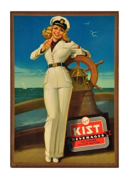 1940S - 1950S KIST MASONITE SIGN.               
