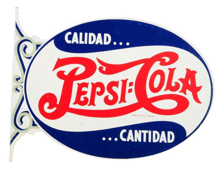 1940S PEPSI - COLA MEXICAN TIN FLANGE.           