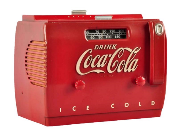 1950S COCA - COLA COOLER RADIO.                  