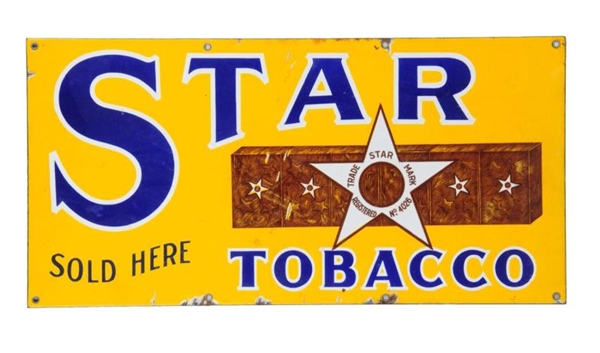 EARLY STAR TOBACCO PORCELAIN SIGN.                
