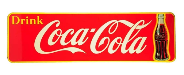 1950S SELF FRAMED COCA - COLA SIGN.              